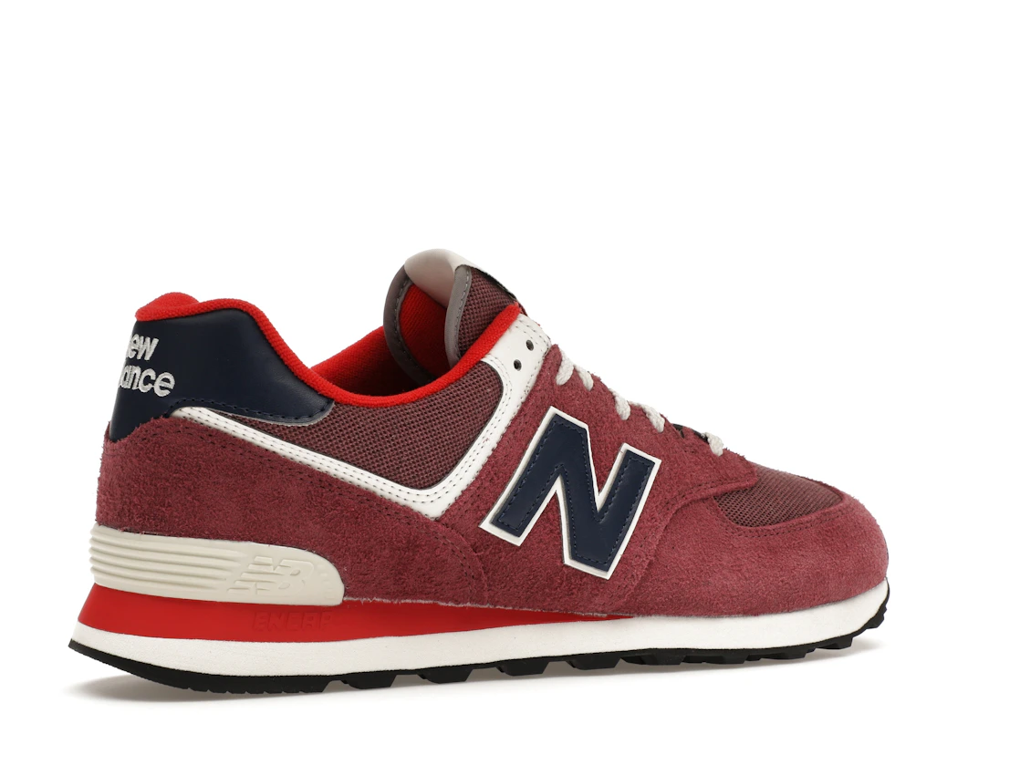 Vue 34 de New Balance 574 Red Navy (2023)