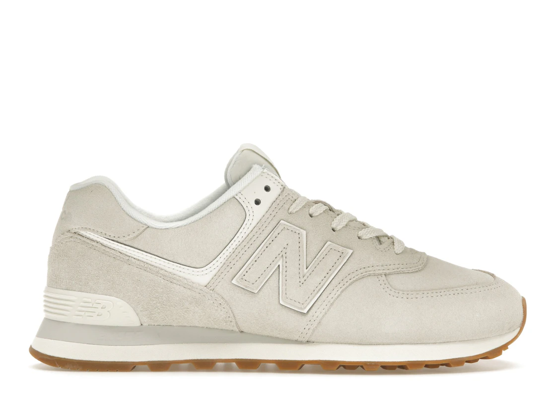 Vue 1 de New Balance 574 White Tan