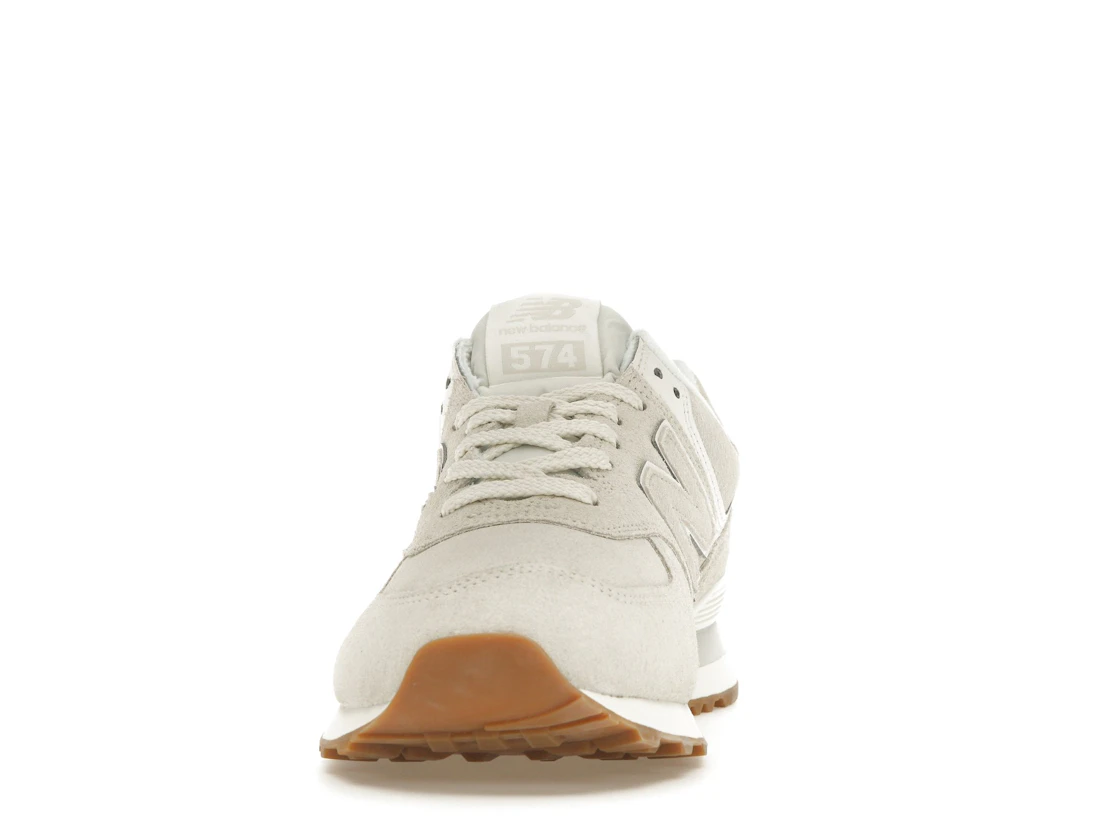 Vue 11 de New Balance 574 White Tan