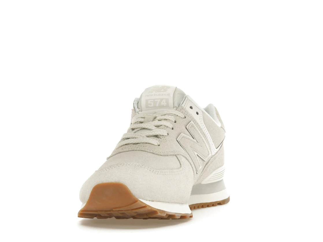Vue 12 de New Balance 574 White Tan