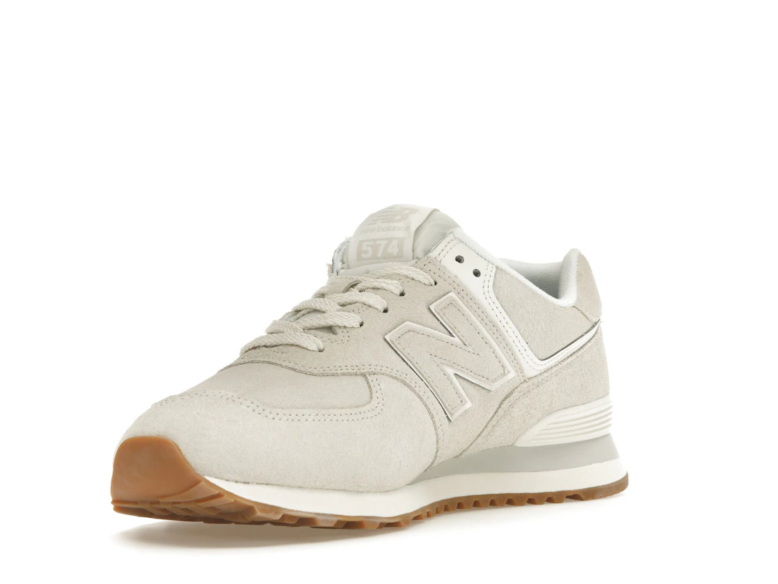 Vue 14 de New Balance 574 White Tan