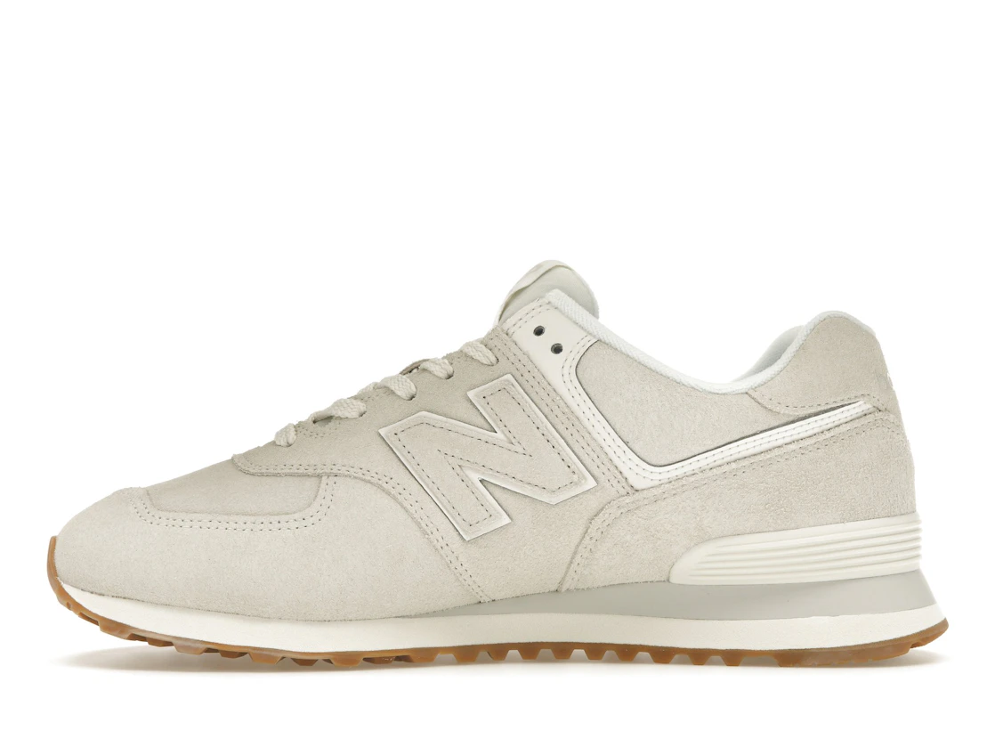 Vue 19 de New Balance 574 White Tan