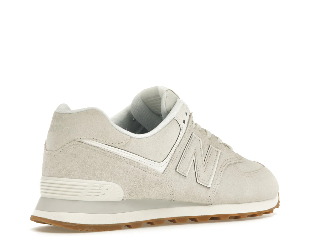 Vue 33 de New Balance 574 White Tan