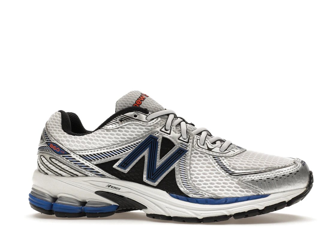 Vue 2 de New Balance 860v2 White Team Royal Silver