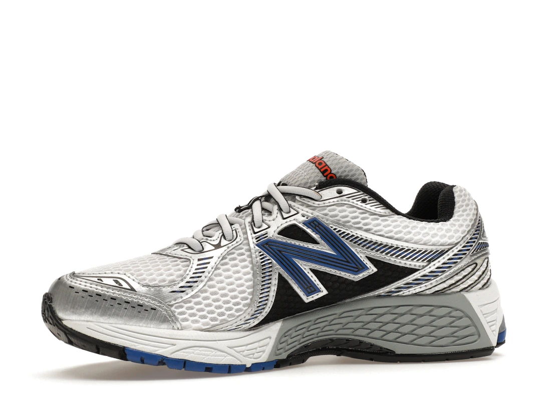 Vue 17 de New Balance 860v2 White Team Royal Silver