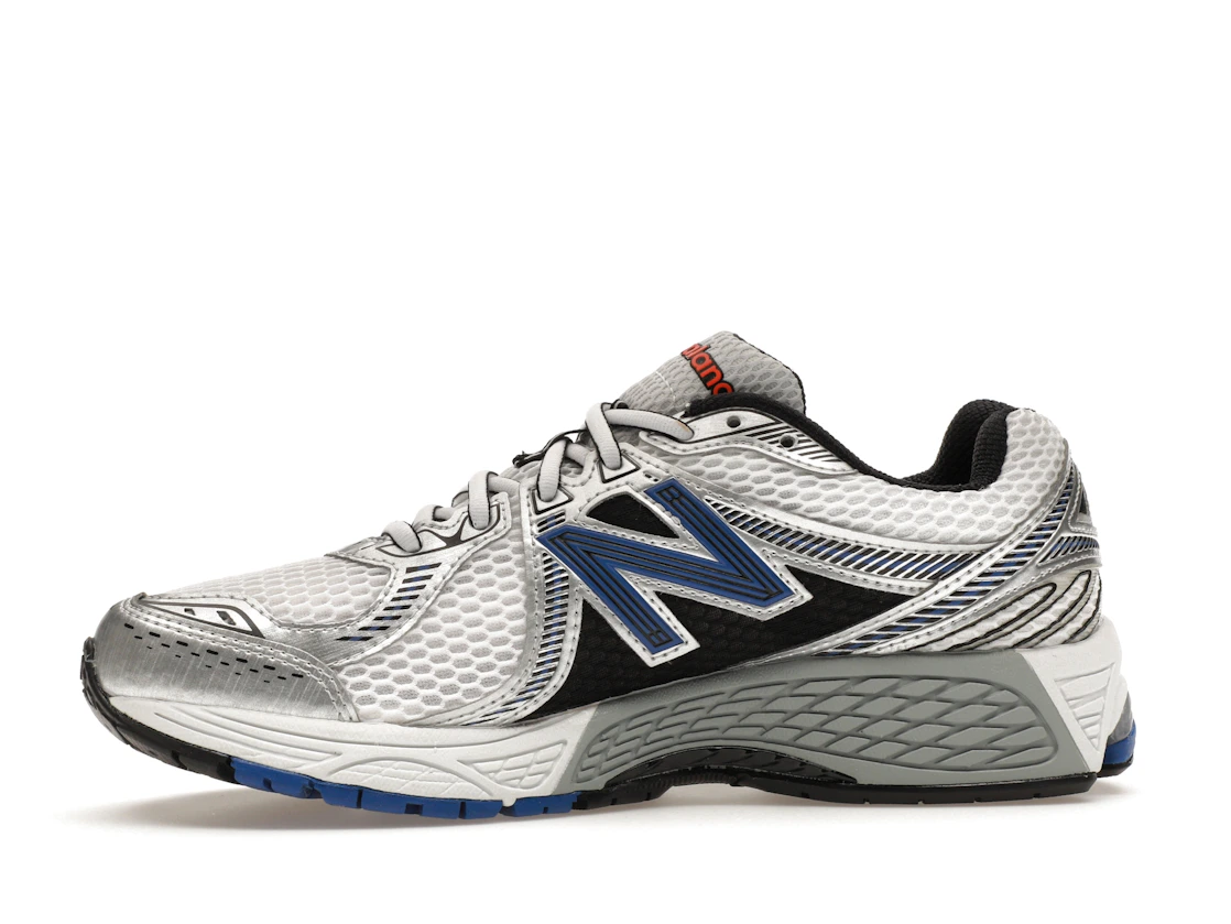 Vue 18 de New Balance 860v2 White Team Royal Silver