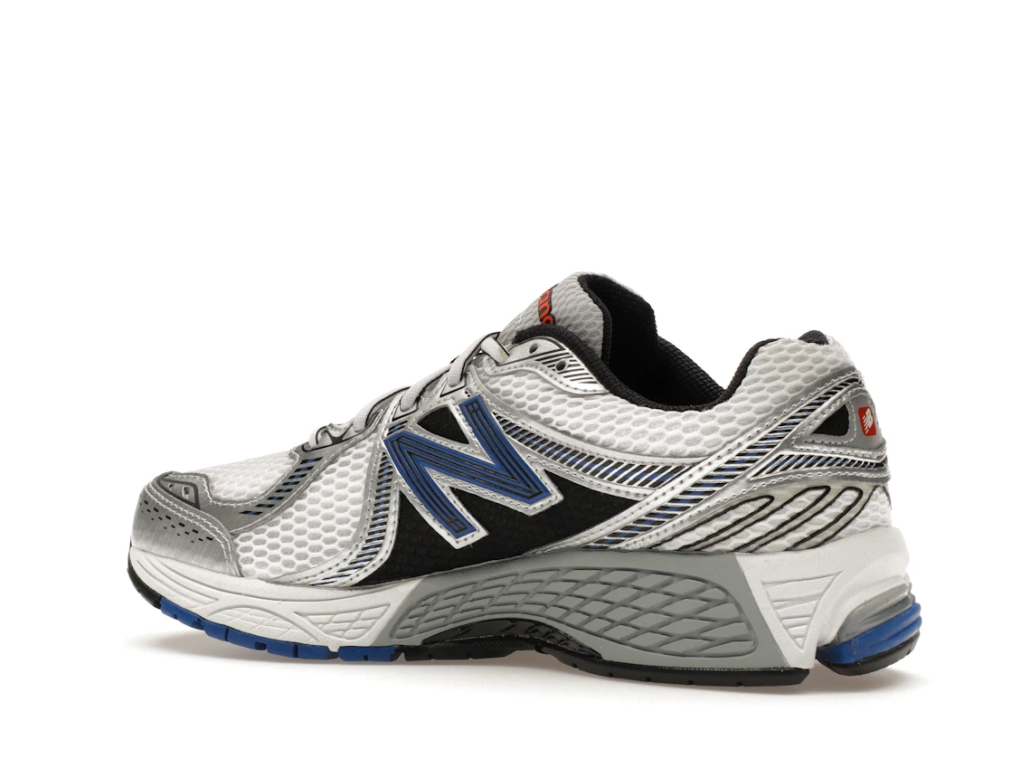 Vue 22 de New Balance 860v2 White Team Royal Silver