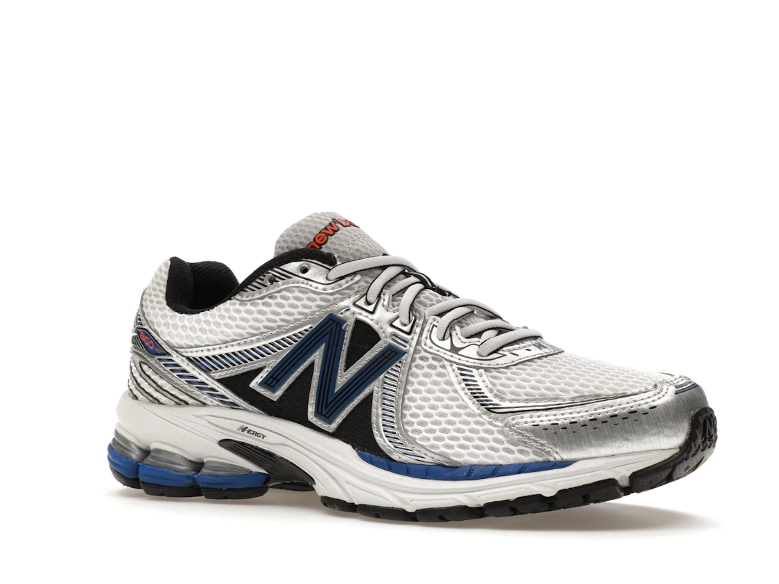 Vue 4 de New Balance 860v2 White Team Royal Silver
