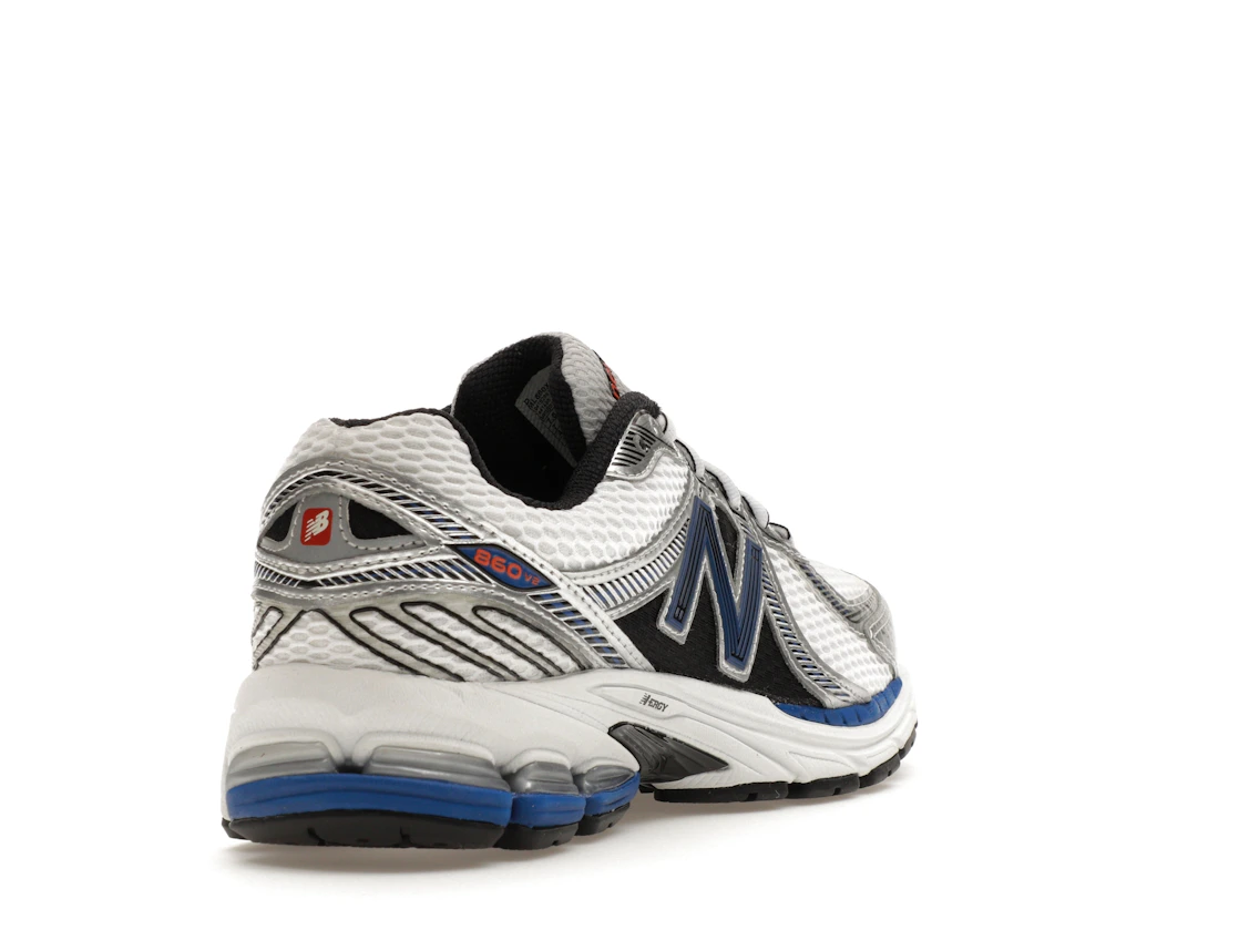 Vue 31 de New Balance 860v2 White Team Royal Silver