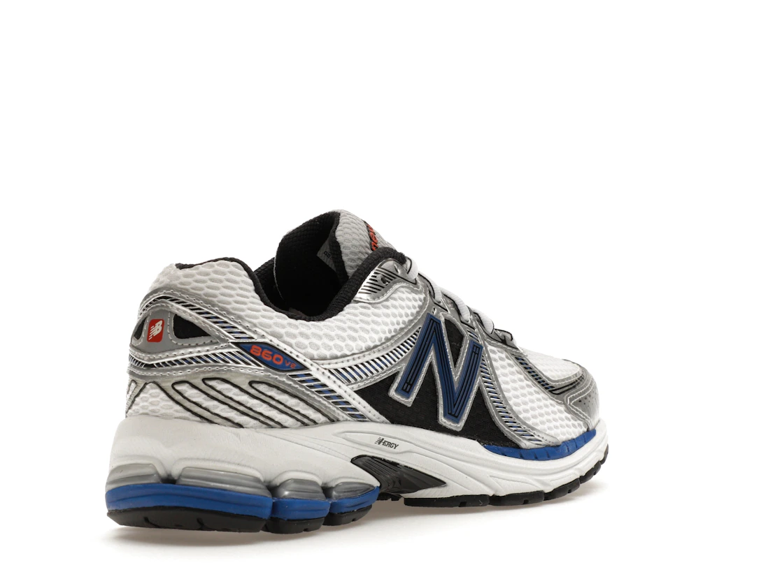 Vue 32 de New Balance 860v2 White Team Royal Silver