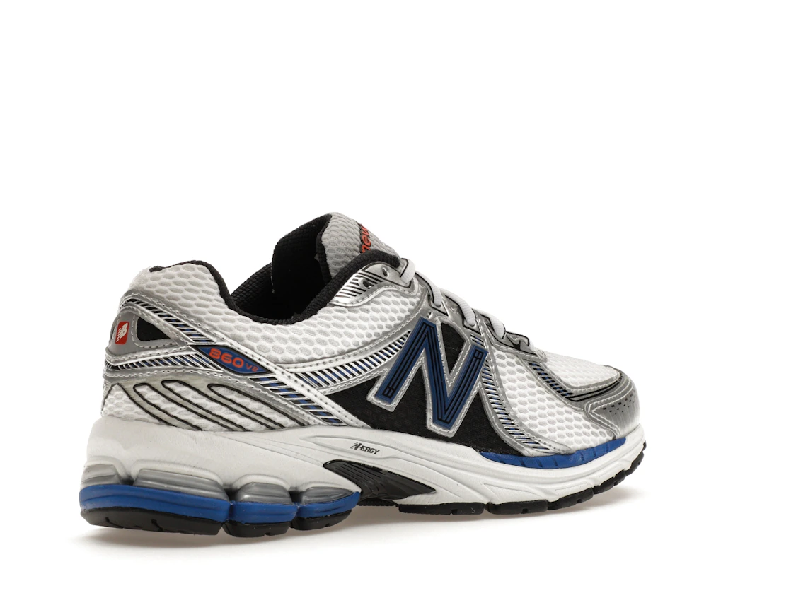 Vue 33 de New Balance 860v2 White Team Royal Silver