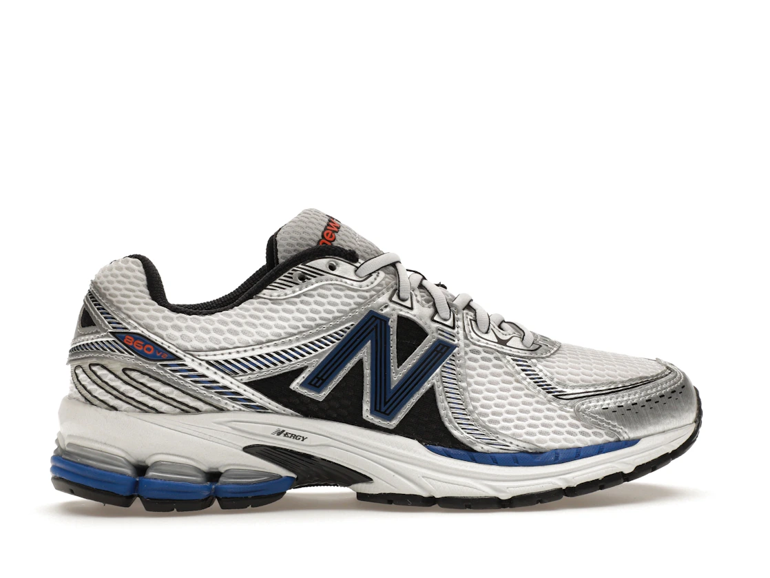 Vue 36 de New Balance 860v2 White Team Royal Silver