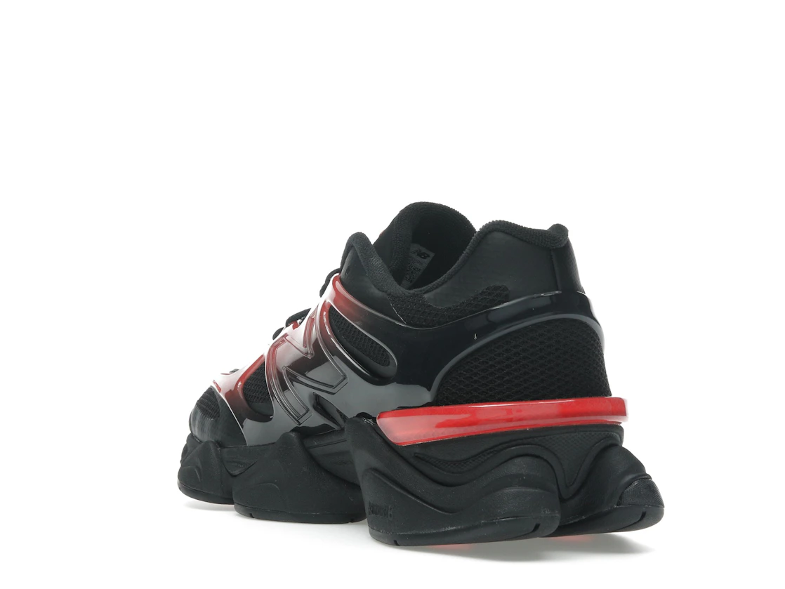 Vue 25 de New Balance 9060 Black Red Gradient