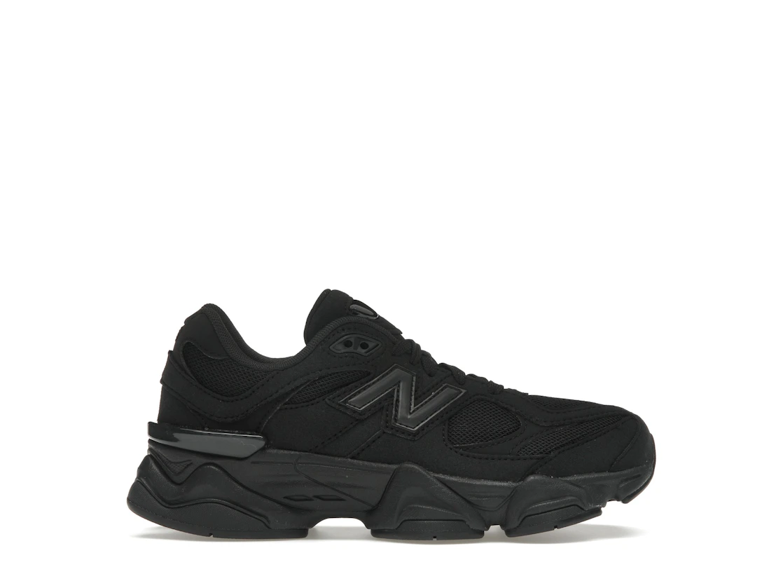 Vue 1 de New Balance 9060 Triple Black (GS)