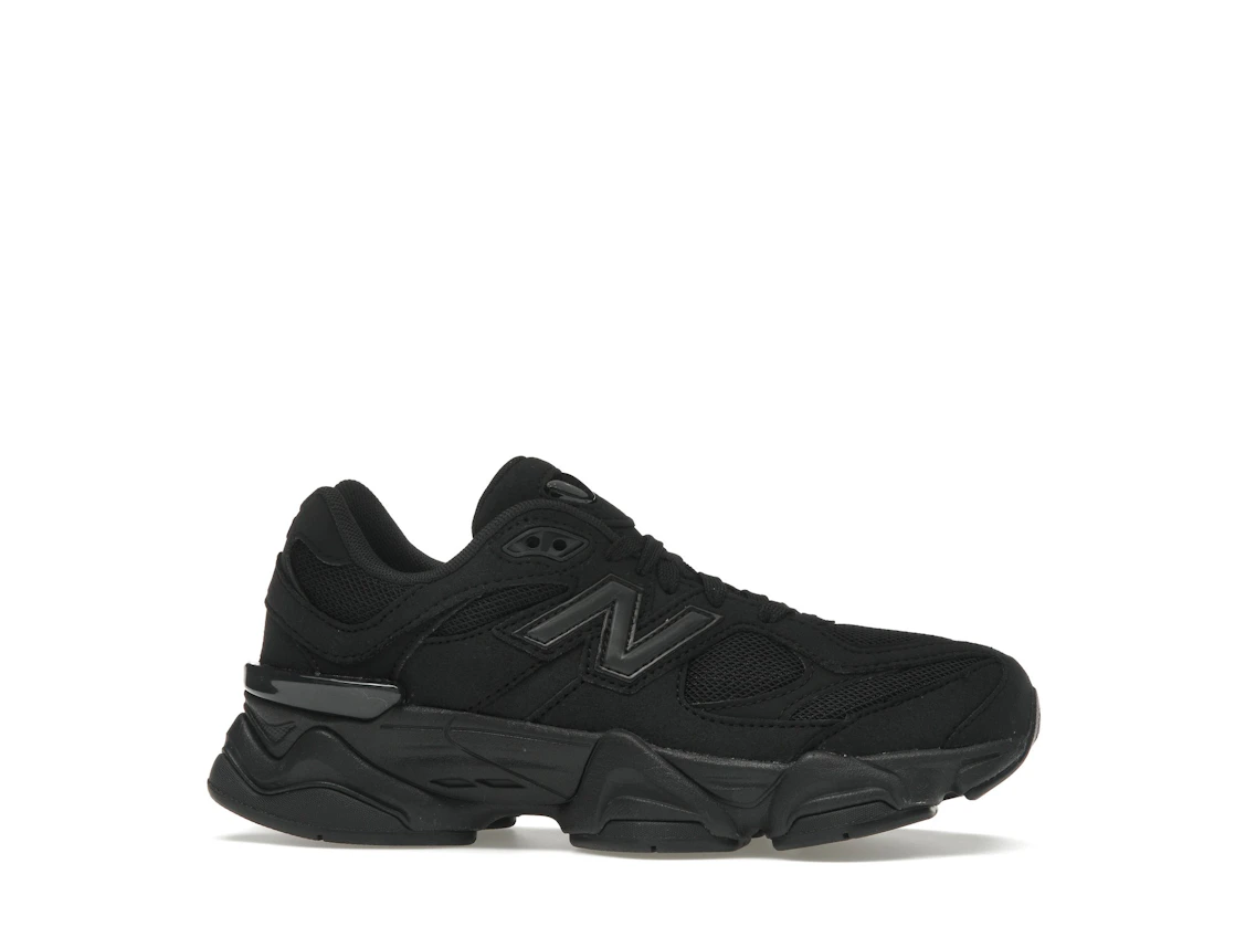 Vue 2 de New Balance 9060 Triple Black (GS)