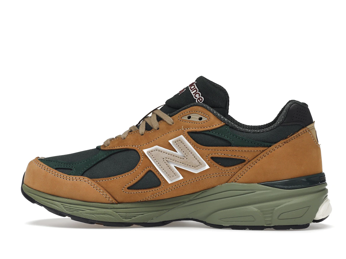 Vue 20 de New Balance 990v3 MiUSA Tan Green