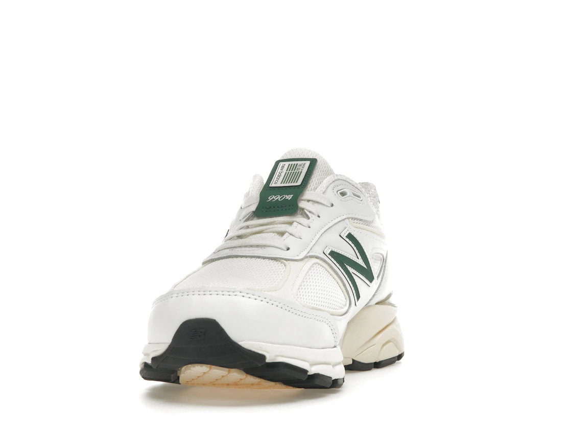 Vue 12 de New Balance 990v4 MiUSA White Green