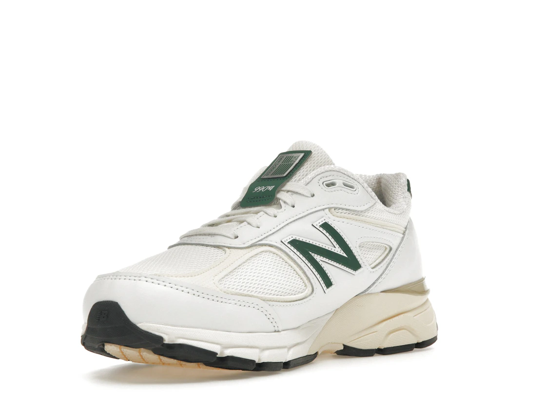 Vue 14 de New Balance 990v4 MiUSA White Green