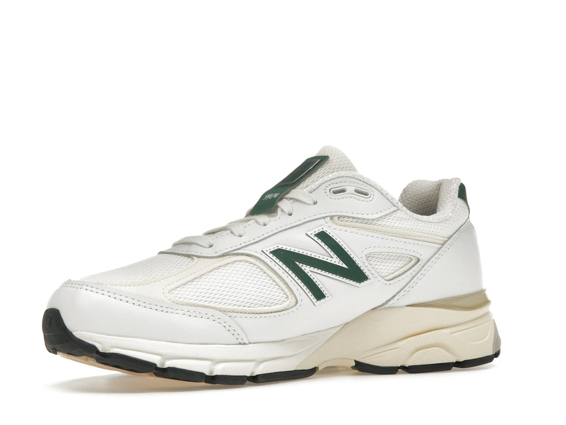 Vue 16 de New Balance 990v4 MiUSA White Green