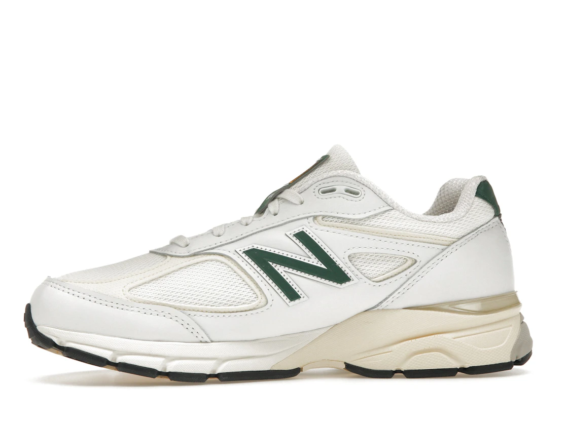 Vue 18 de New Balance 990v4 MiUSA White Green