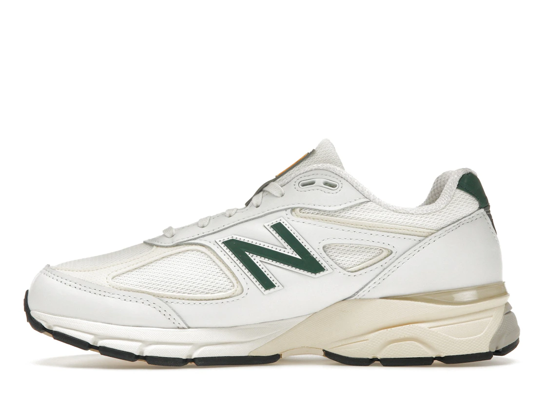 Vue 19 de New Balance 990v4 MiUSA White Green
