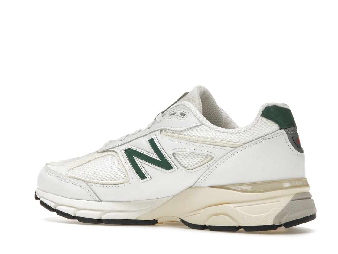 Vue 22 de New Balance 990v4 MiUSA White Green