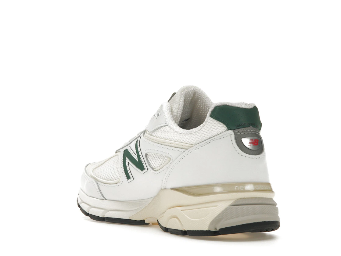 Vue 25 de New Balance 990v4 MiUSA White Green