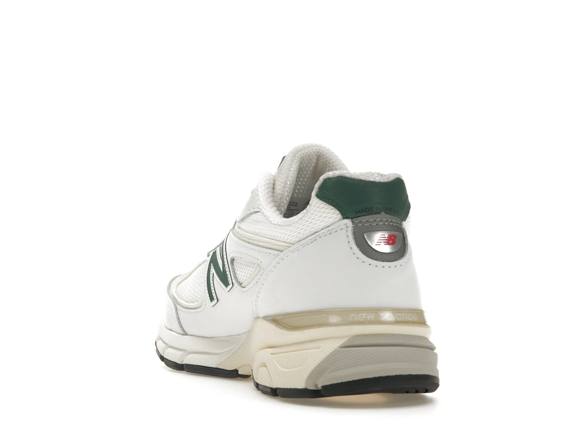 Vue 26 de New Balance 990v4 MiUSA White Green