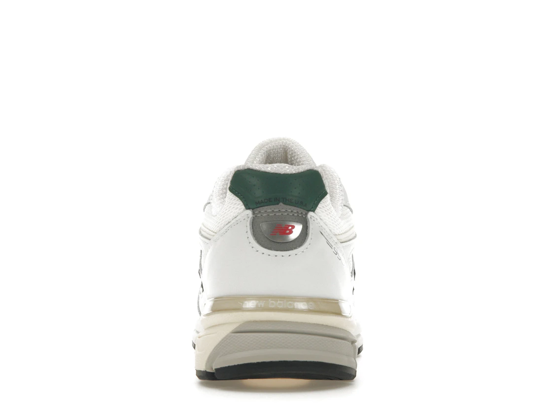 Vue 28 de New Balance 990v4 MiUSA White Green