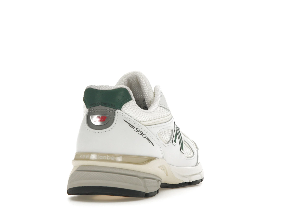 Vue 30 de New Balance 990v4 MiUSA White Green