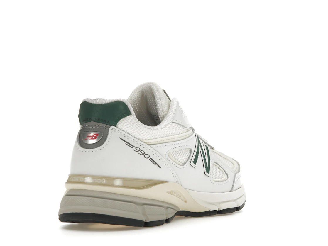Vue 31 de New Balance 990v4 MiUSA White Green