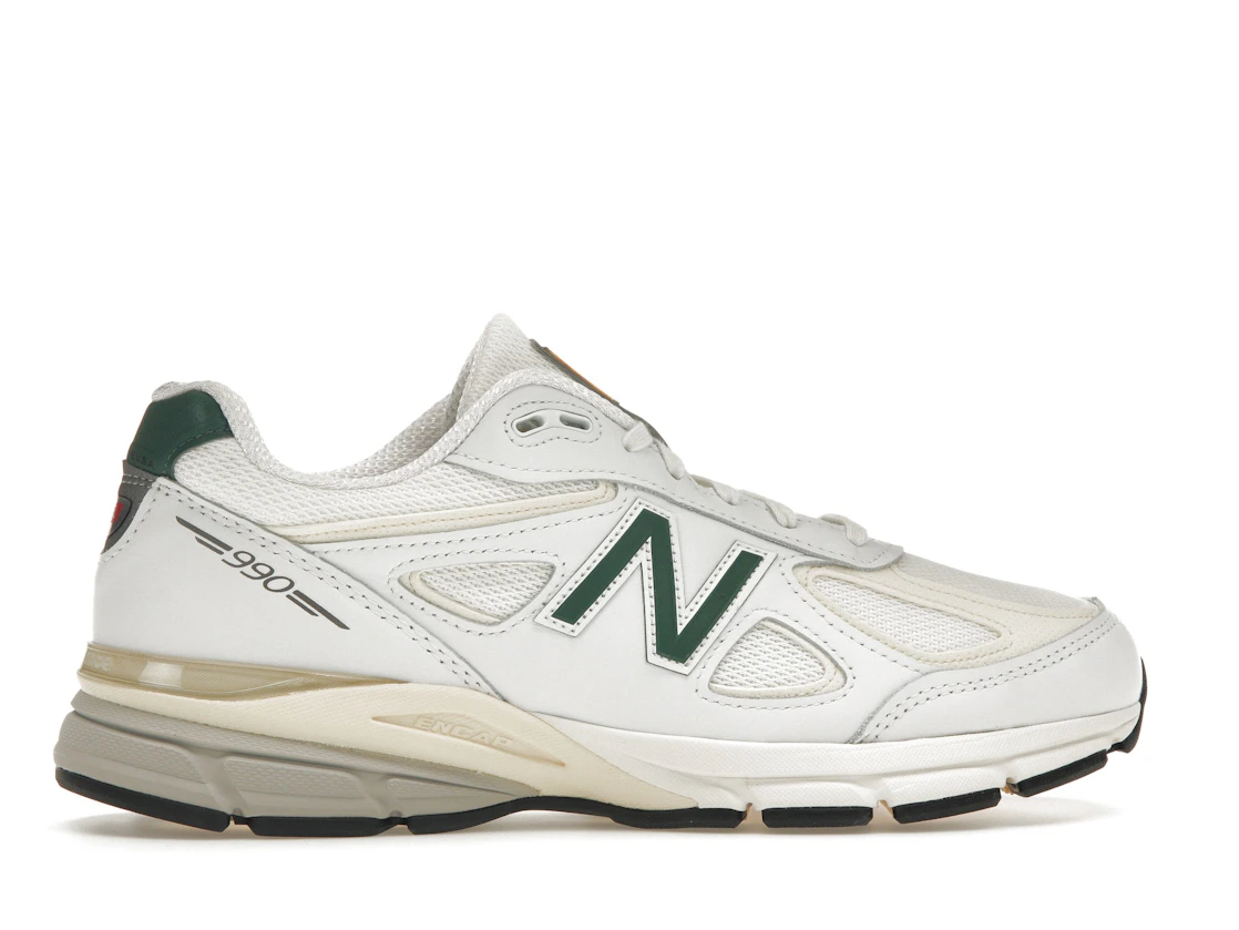 Vue 36 de New Balance 990v4 MiUSA White Green