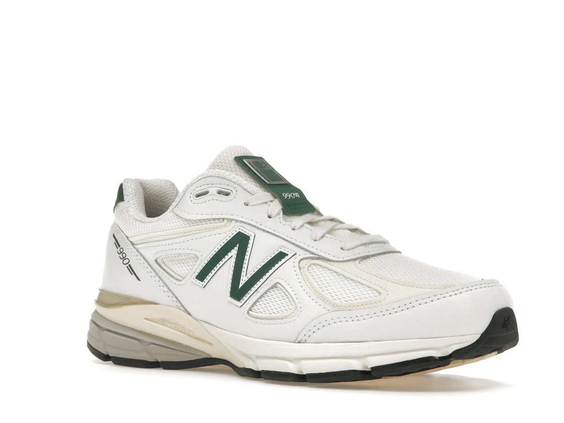Vue 5 de New Balance 990v4 MiUSA White Green