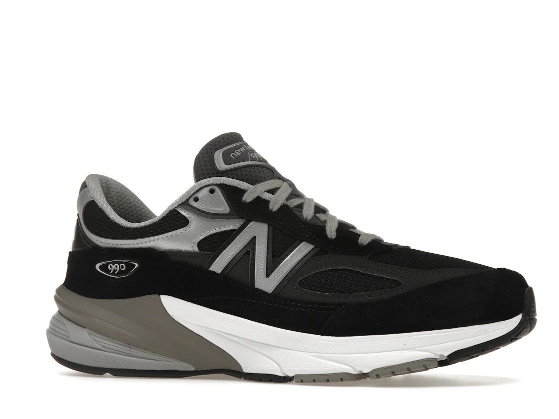 Vue 3 de New Balance 990v6 MiUSA Black Grey White