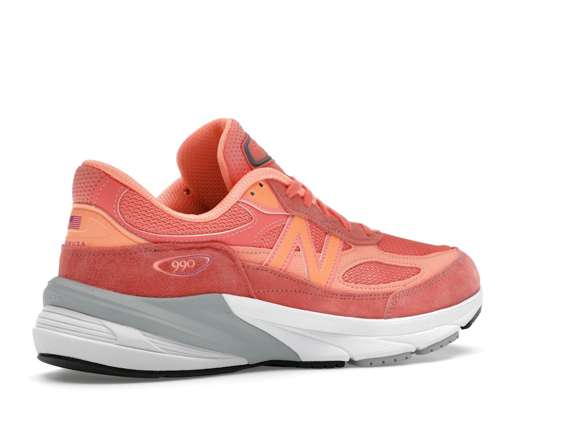 Vue 34 de New Balance 990v6 MiUSA Sunrise Rose