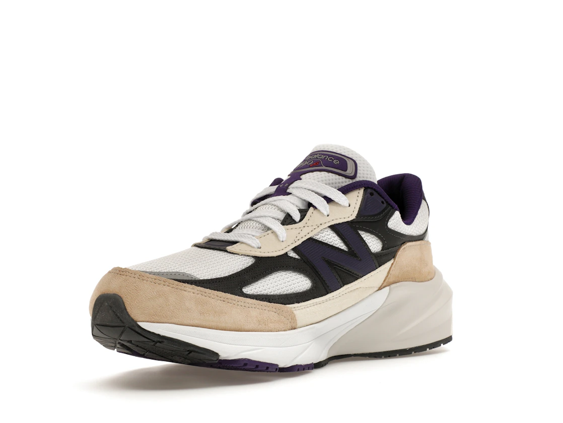 Vue 14 de New Balance 990v6 MiUSA Teddy Santis White Black Plum