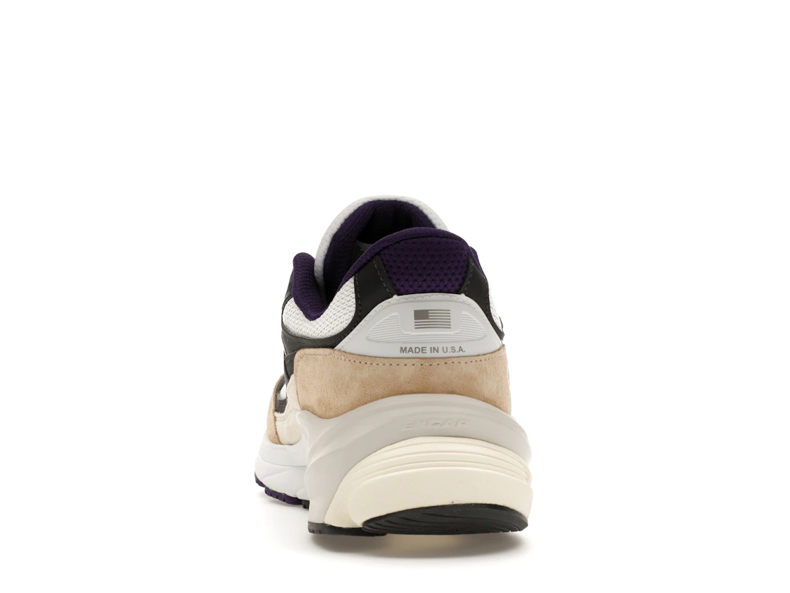 Vue 27 de New Balance 990v6 MiUSA Teddy Santis White Black Plum