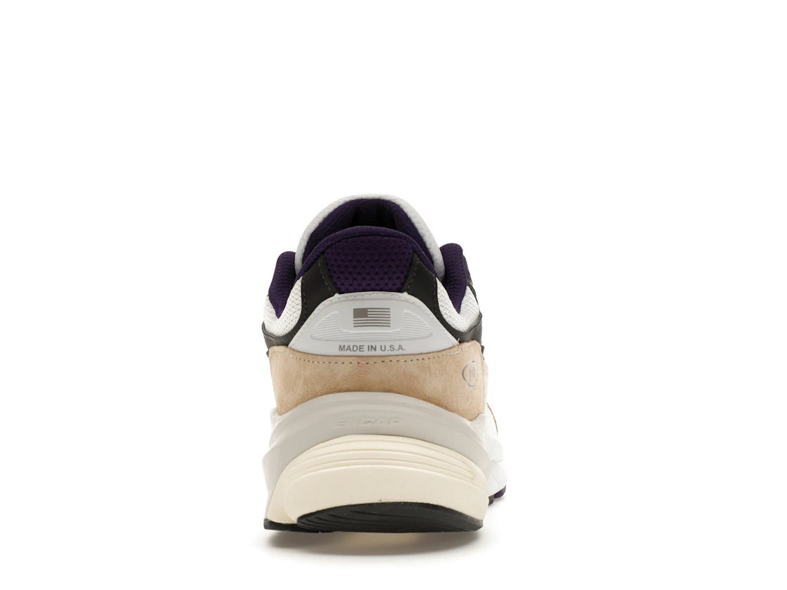 Vue 28 de New Balance 990v6 MiUSA Teddy Santis White Black Plum