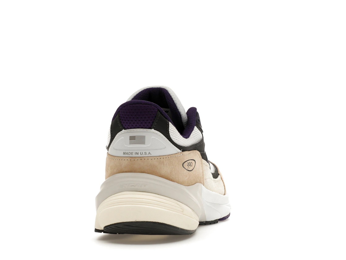 Vue 29 de New Balance 990v6 MiUSA Teddy Santis White Black Plum