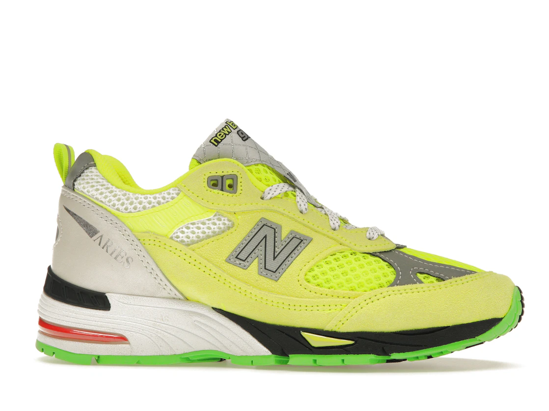 Vue 2 de New Balance 991 MiUK Aries Neon