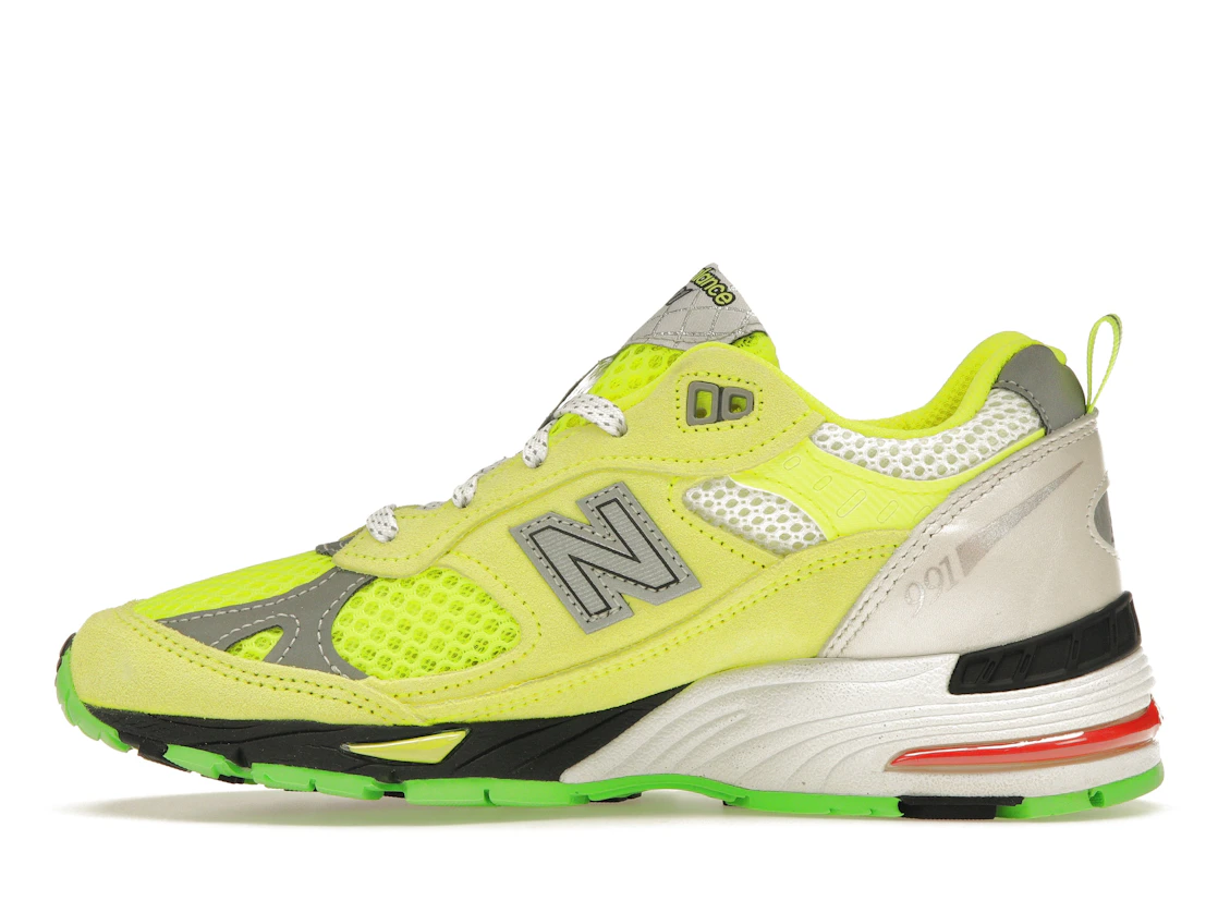 Vue 19 de New Balance 991 MiUK Aries Neon