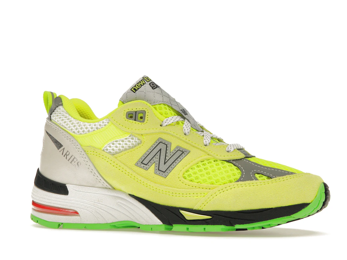 Vue 3 de New Balance 991 MiUK Aries Neon