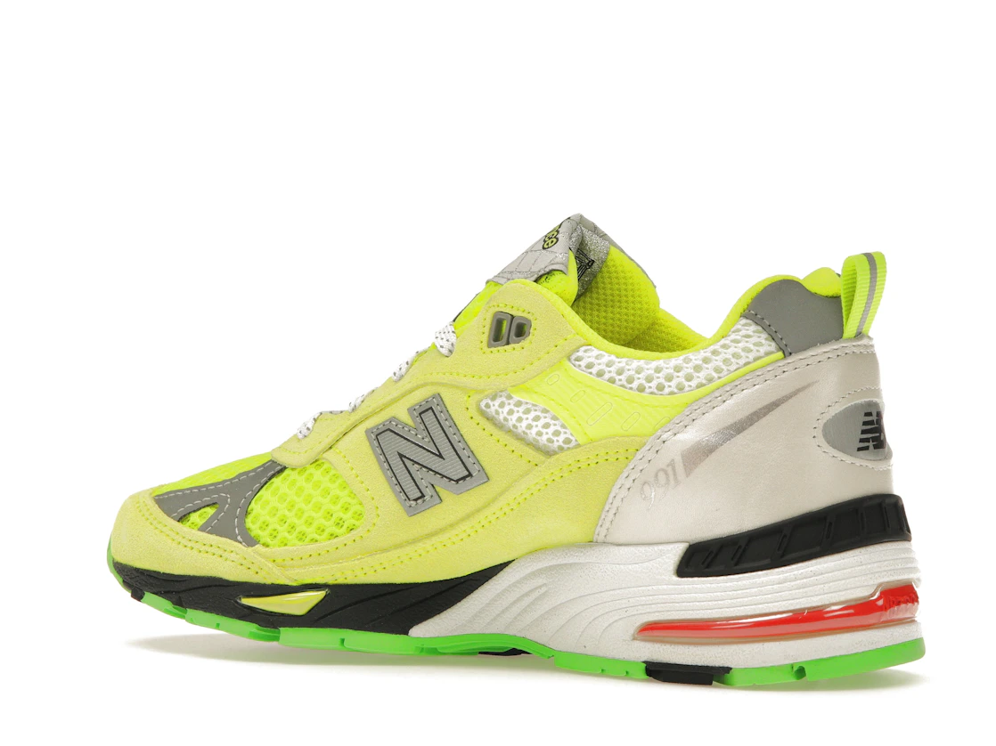 Vue 22 de New Balance 991 MiUK Aries Neon