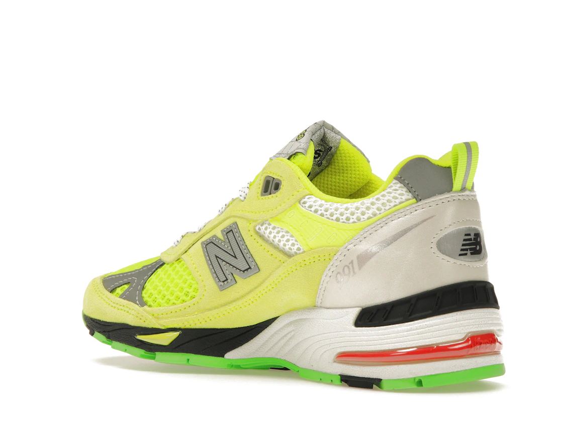 Vue 23 de New Balance 991 MiUK Aries Neon