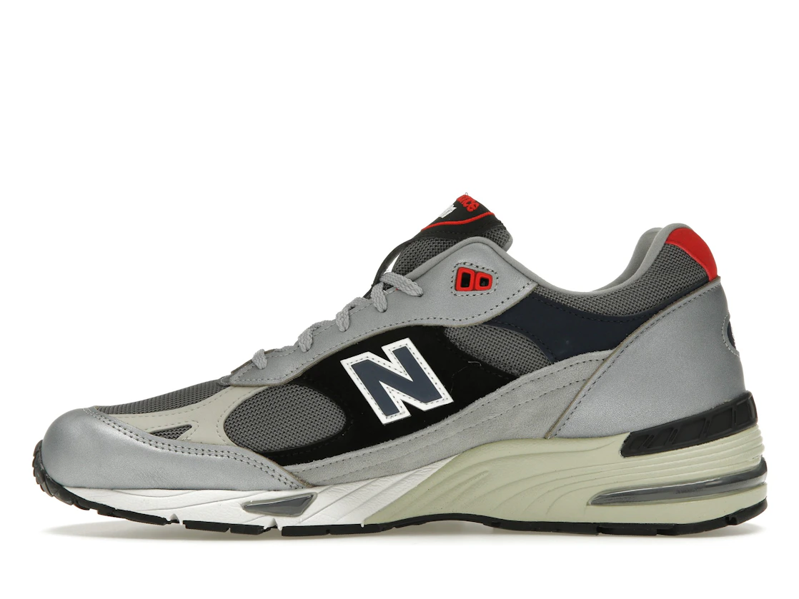 Vue 19 de New Balance 991 MiUK Silver