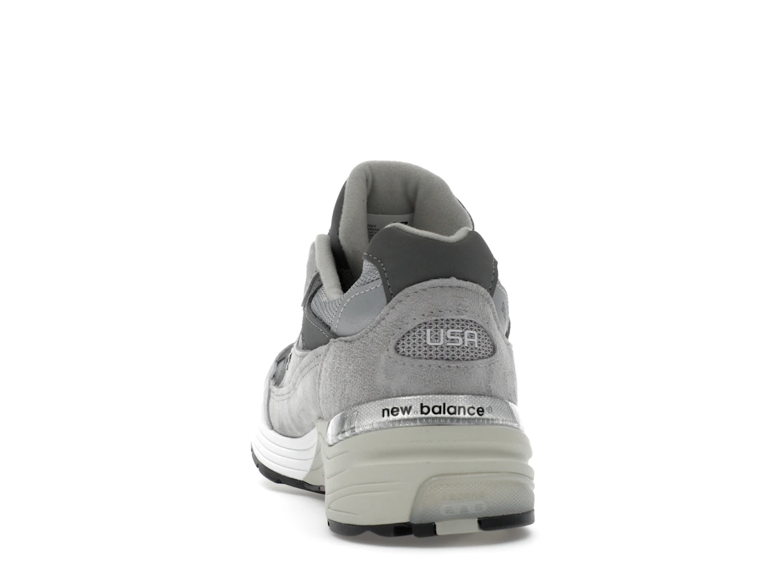 Vue 27 de New Balance 992 MiUSA Grey Silver Metallic