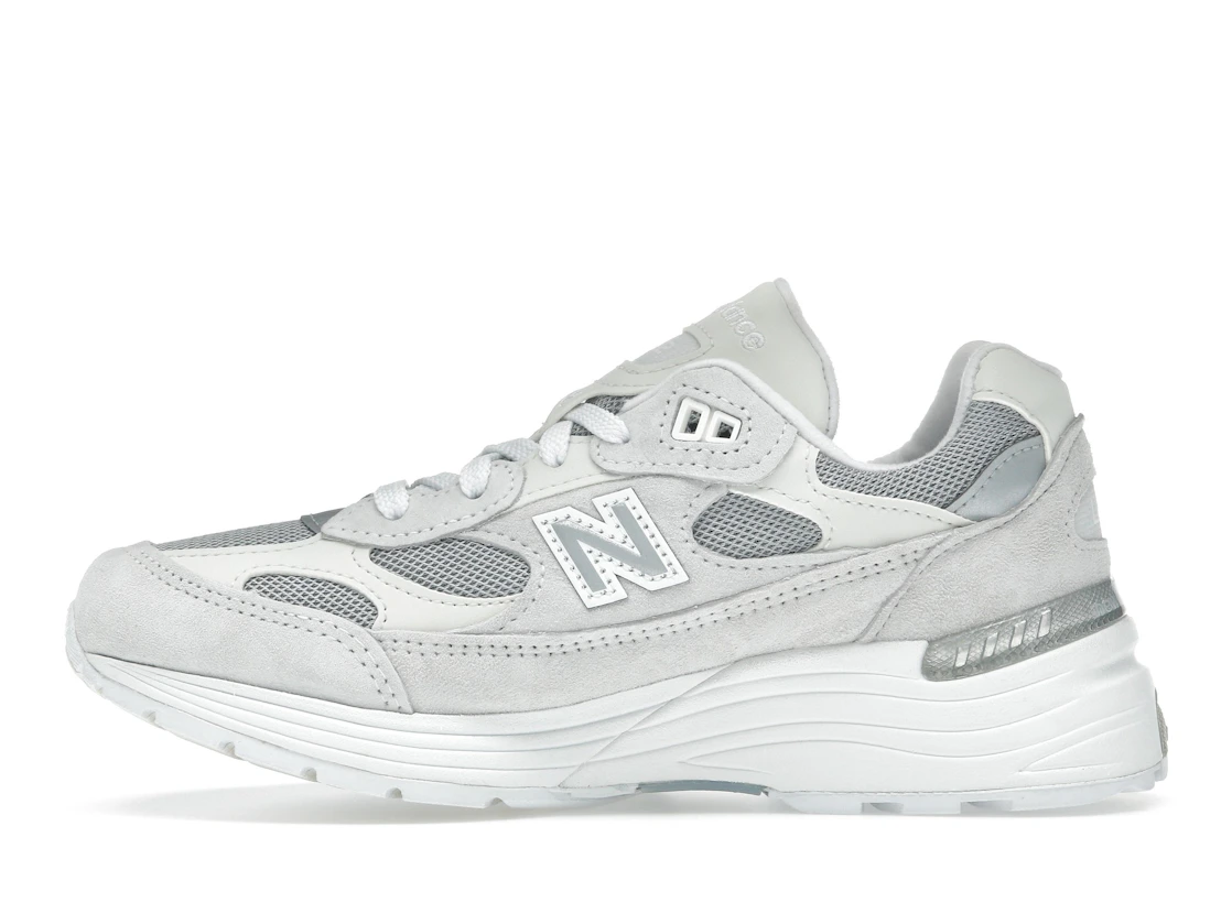 Vue 19 de New Balance 992 MiUSA White Reflection