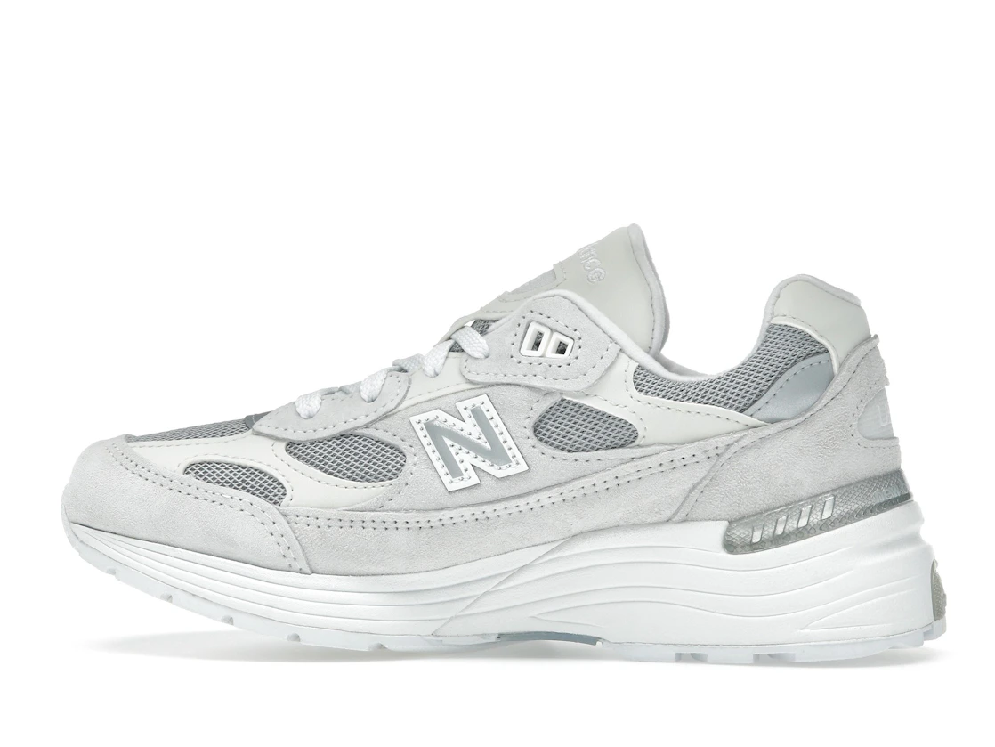 Vue 20 de New Balance 992 MiUSA White Reflection