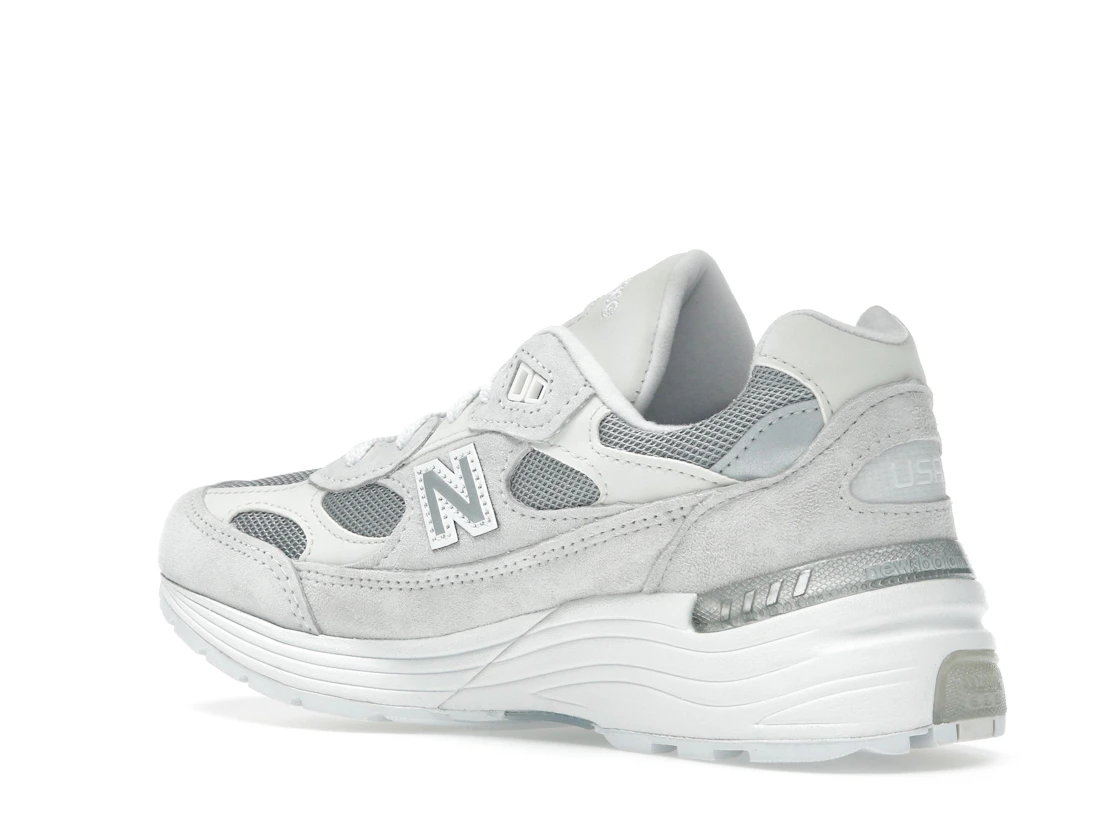 Vue 23 de New Balance 992 MiUSA White Reflection