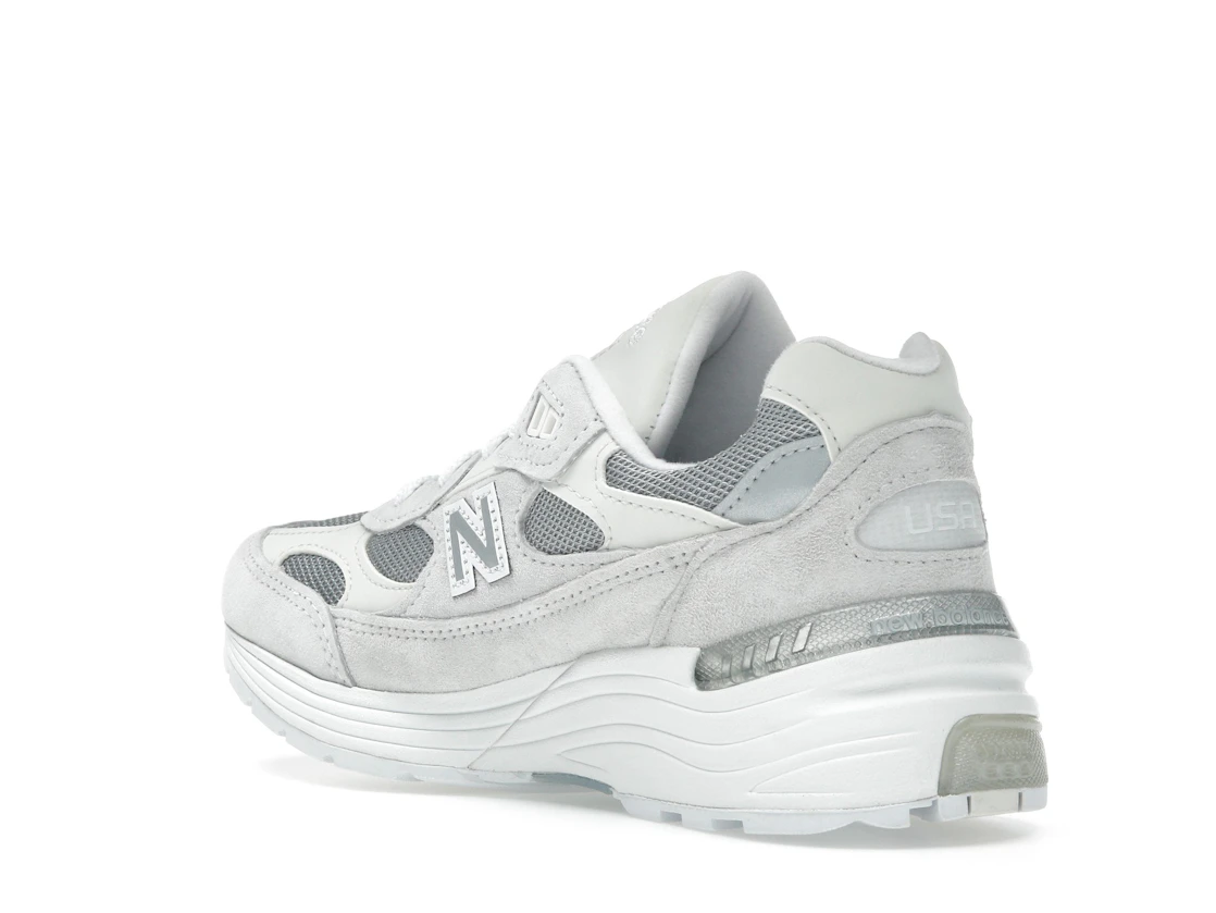 Vue 24 de New Balance 992 MiUSA White Reflection